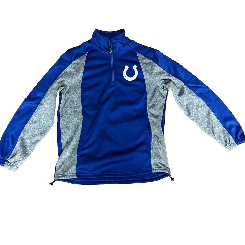 NFL Indianapolis Colts Blue‎ Sweater Pullover 1/4 Zip Medium
